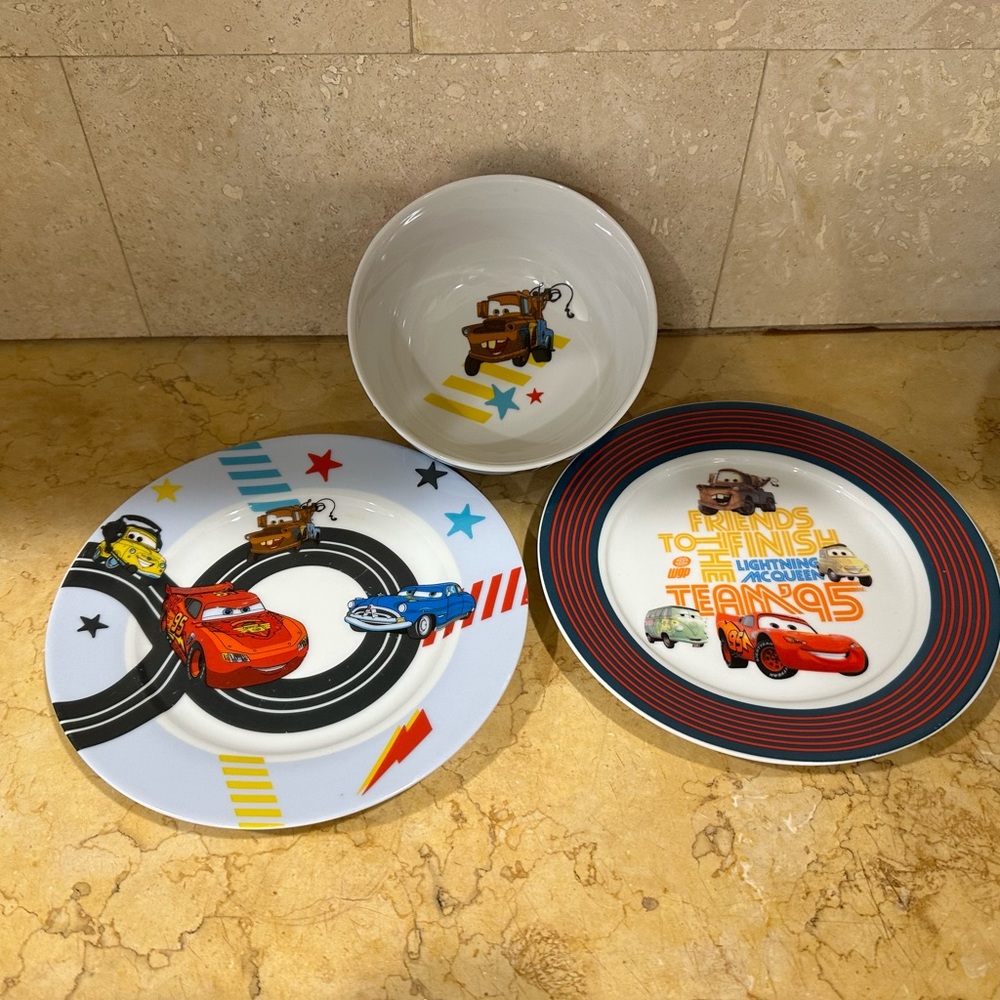 WMF kids cars 2plates and bowl
